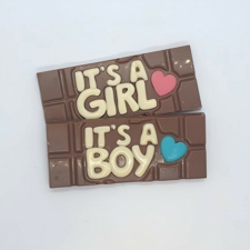 Chocoladereep 'it's a boy / girl'